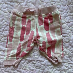 Pink and Cream Patterned Baby Pants